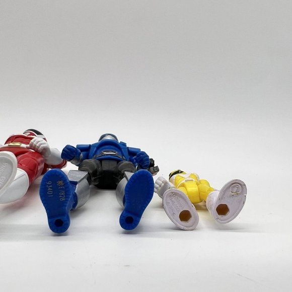 Bandi Power‎ Rangers Action Figure Lot Dino Space & Beast Blue Red Silver W Bike - Picture 7 of 8